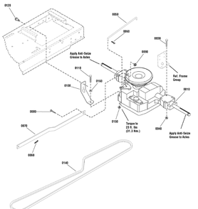 Transmission Group Diagram and Parts List for 2690844-EYK175462H  Briggs and Stratton Lawn Tractor